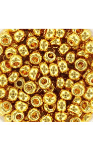 Miyuki rocailles Perlen 6/0 - 24kt gold plated 6-191L